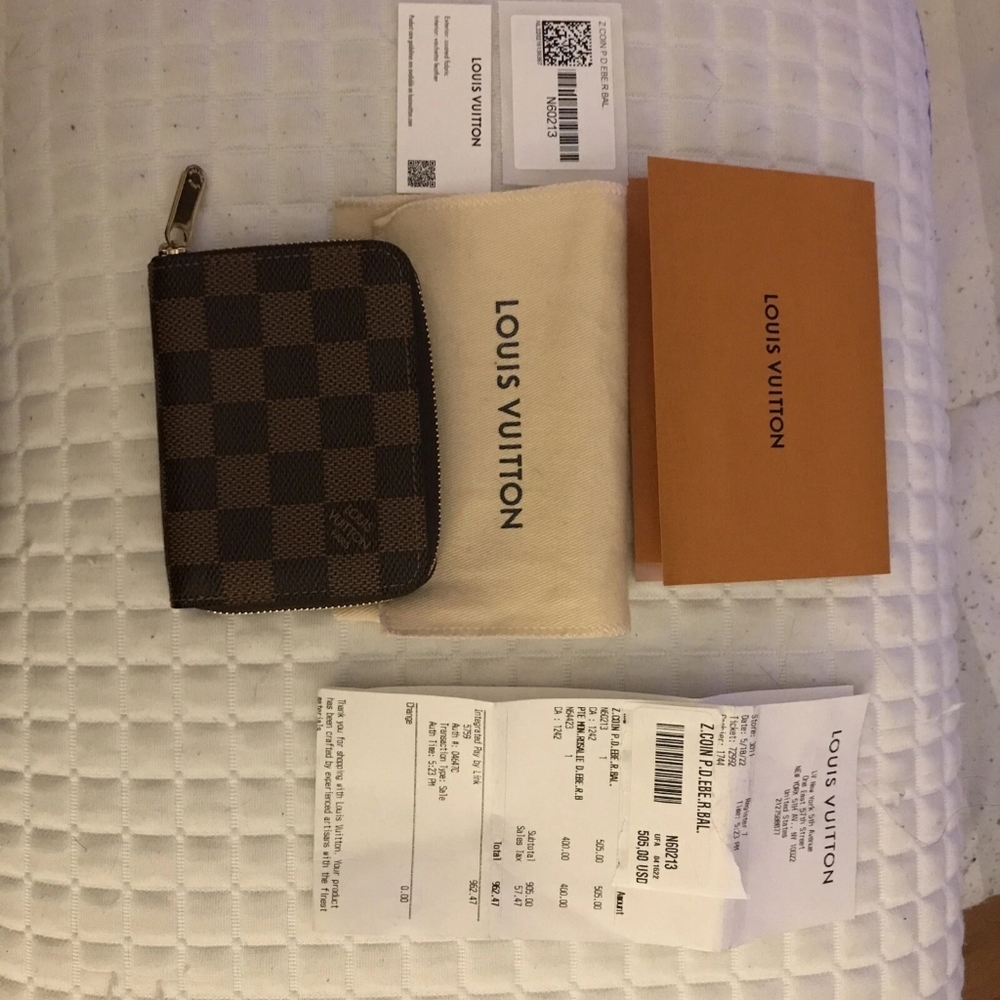 Louis Vuitton Brown and Pink Zippy Coin Purse